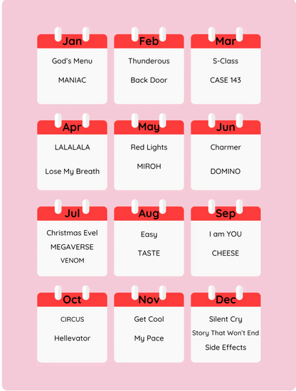 Stray Kids Piano Calendar 2026